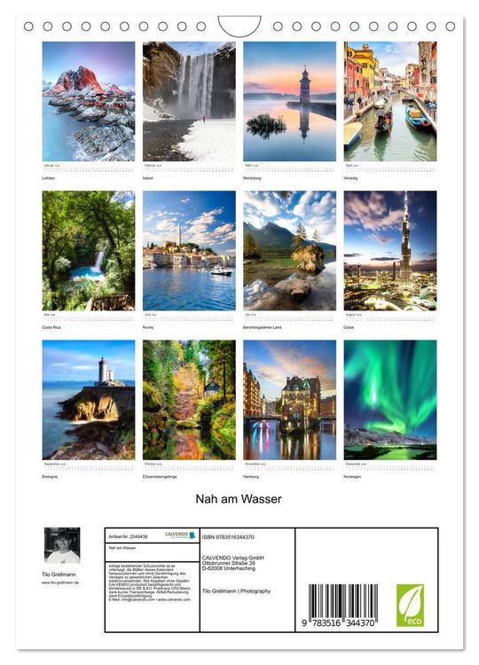 Produktbild: Nah am Wasser (Wandkalender 2026 DIN A4 hoch), CALVENDO Monatskalender