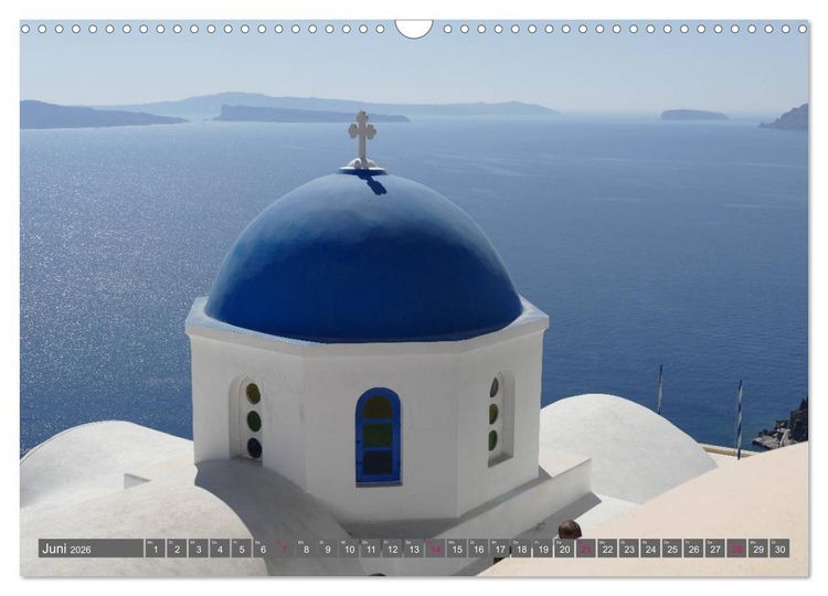 Produktbild: Santorini - Insel ewiger Liebe (Wandkalender 2026 DIN A3 quer), CALVENDO Monatskalender