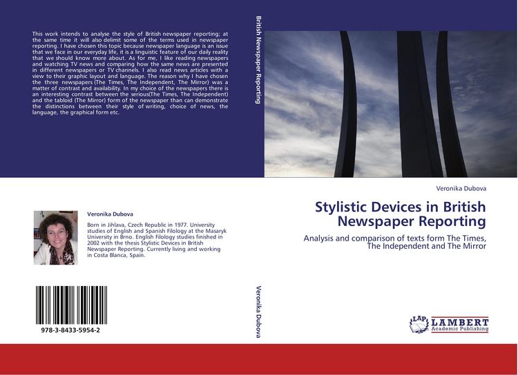 Produktbild: Stylistic Devices in British Newspaper Reporting
