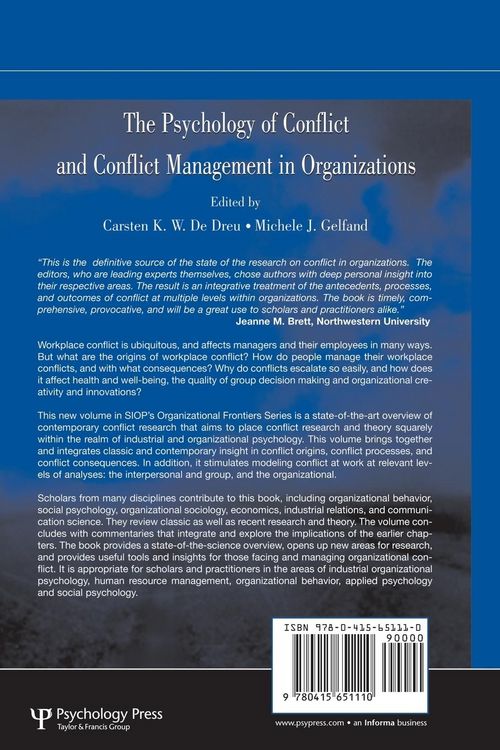 Produktbild: The Psychology of Conflict and Conflict Management in Organizations