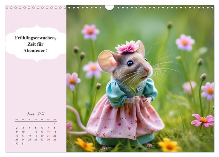Produktbild: Tierische Herzensbrecher - Charmante Tiere mit ihren Botschaften (Wandkalender 2026 DIN A3 quer), CALVENDO Monatskalender