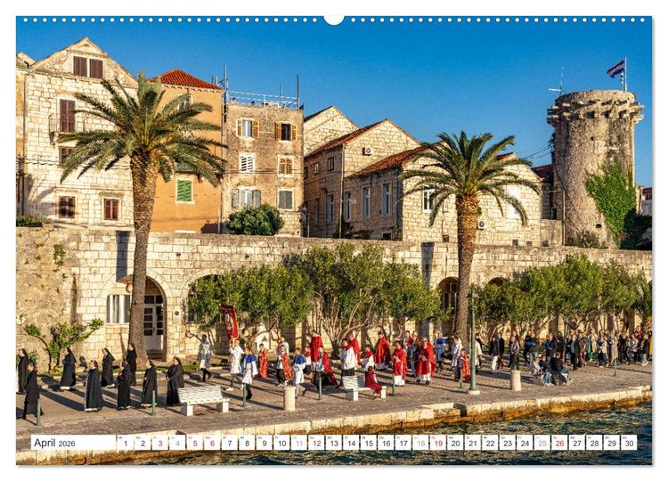 Produktbild: Kroatien - Korcula (Wandkalender 2026 DIN A2 quer), CALVENDO Monatskalender