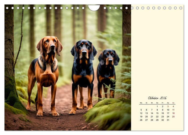 Produktbild: Bloodhound - M&auml;chtige Sp&uuml;rnase (Wandkalender 2026 DIN A4 quer), CALVENDO Monatskalender