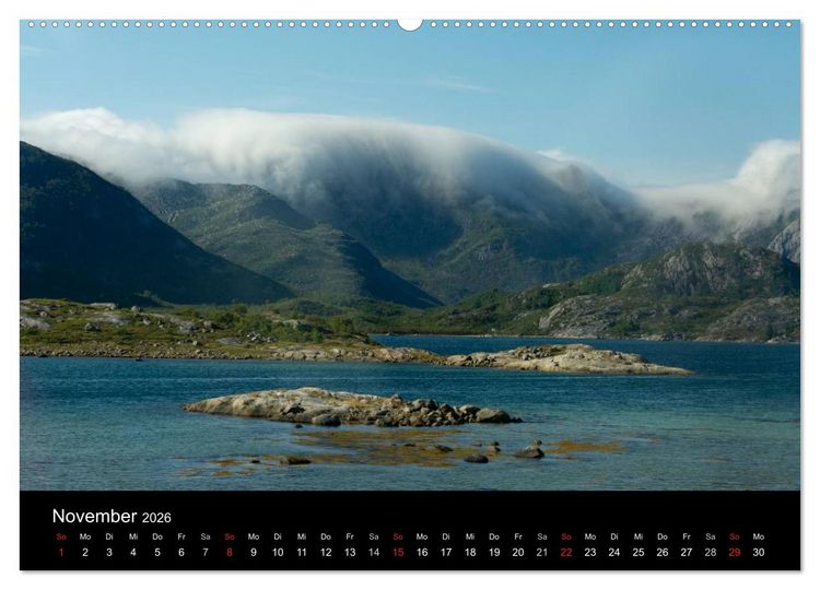 Produktbild: Landschaften Norwegens zwischen Polarkreis und Nordkap (Wandkalender 2026 DIN A2 quer), CALVENDO Monatskalender