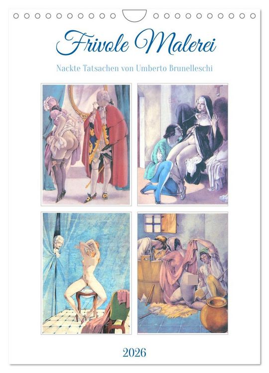 Produktbild: Frivole Malerei 2026. Nackte Tatsachen von Umberto Brunelleschi (Wandkalender 2026 DIN A4 hoch), CALVENDO Monatskalender
