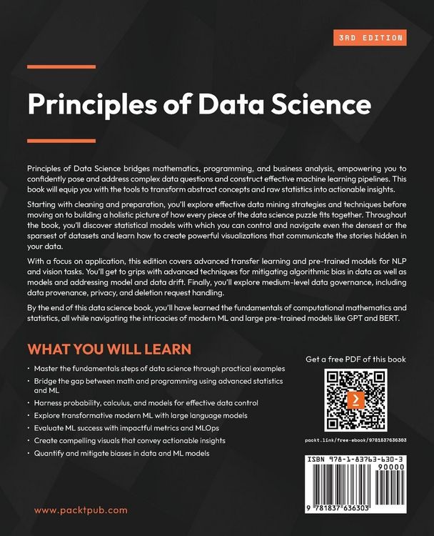 Produktbild: Principles of Data Science - Third Edition