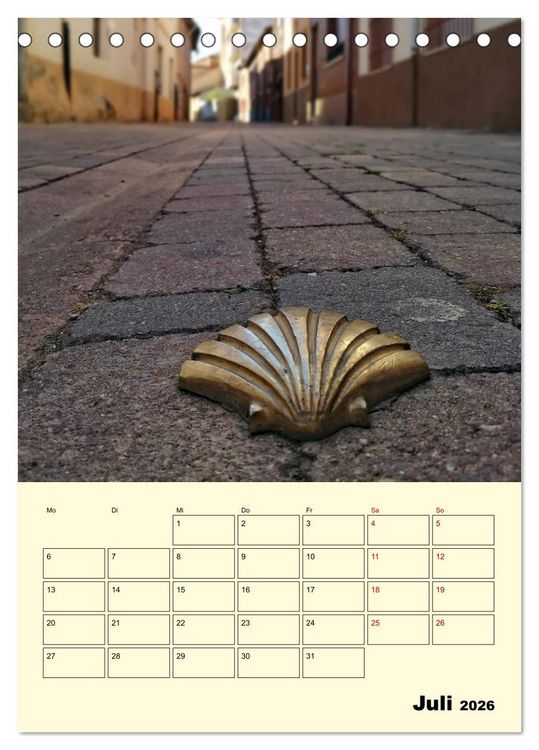 Produktbild: Buen Camino - Mein Jakobsweg - Camino Franc&eacute;s (Tischkalender 2026 DIN A5 hoch), CALVENDO Monatskalender