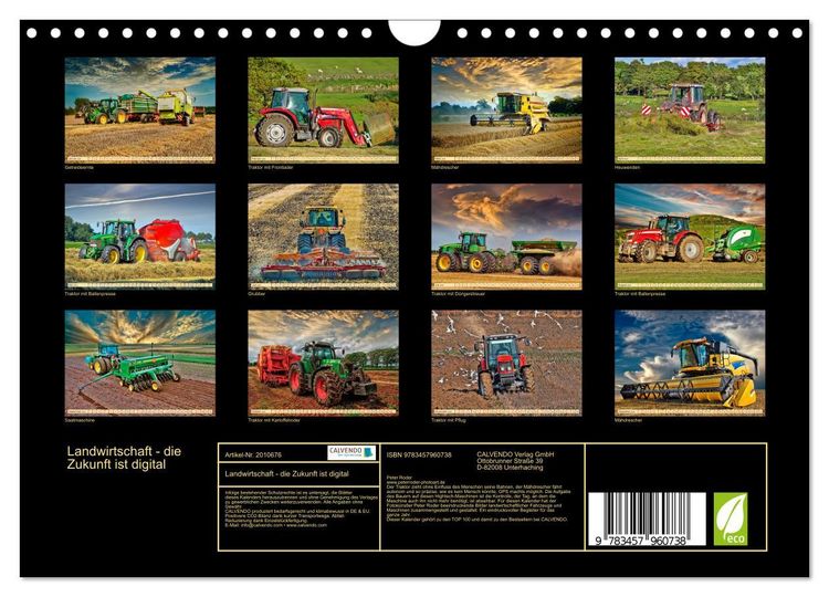 Produktbild: Landwirtschaft - die Zukunft ist digital (Wandkalender 2026 DIN A4 quer), CALVENDO Monatskalender