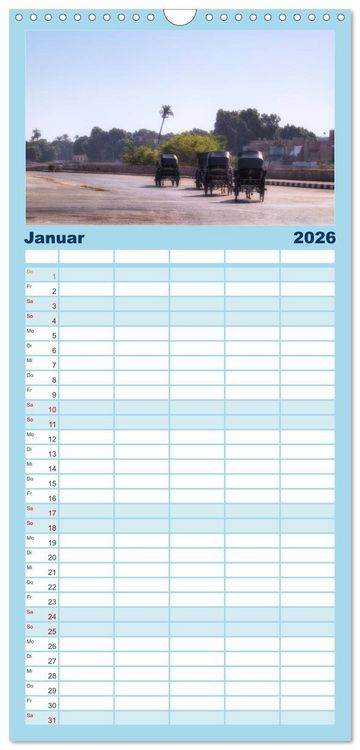 Produktbild: Familienplaner 2026 - &Auml;gypten mit 5 Spalten (Wandkalender, 21 x 45 cm) CALVENDO