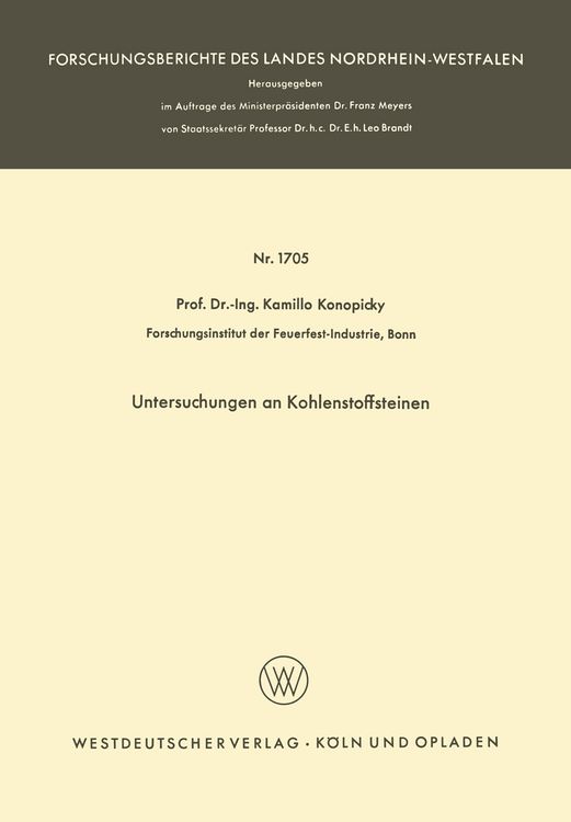 Produktbild: Untersuchungen an Kohlenstoffsteinen