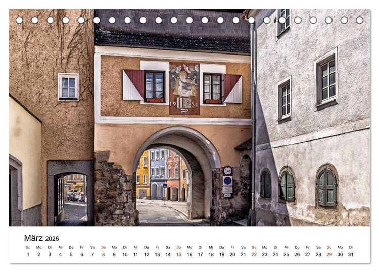 Produktbild: Sonniges Sch&auml;rding, Barockstadt am Inn (Tischkalender 2026 DIN A5 quer), CALVENDO Monatskalender