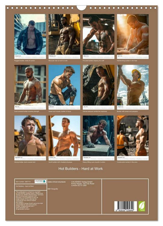 Produktbild: Hot Builders - Hard at Work (Wall Calendar 2026 DIN A3 portrait), CALVENDO 12 Month Wall Calendar