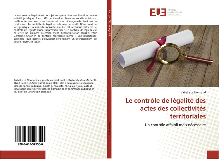 Produktbild: Le contr&ocirc;le de l&eacute;galit&eacute; des actes des collectivit&eacute;s territoriales