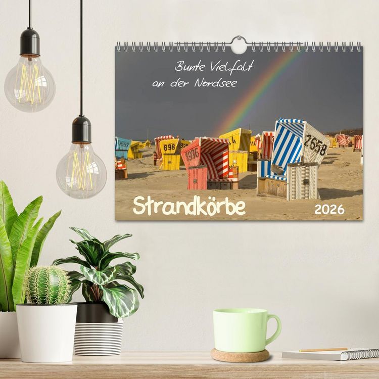 Produktbild: Strandk&ouml;rbe &ndash; bunte Vielfalt an der Nordsee (Wandkalender 2026 DIN A4 quer), CALVENDO Monatskalender