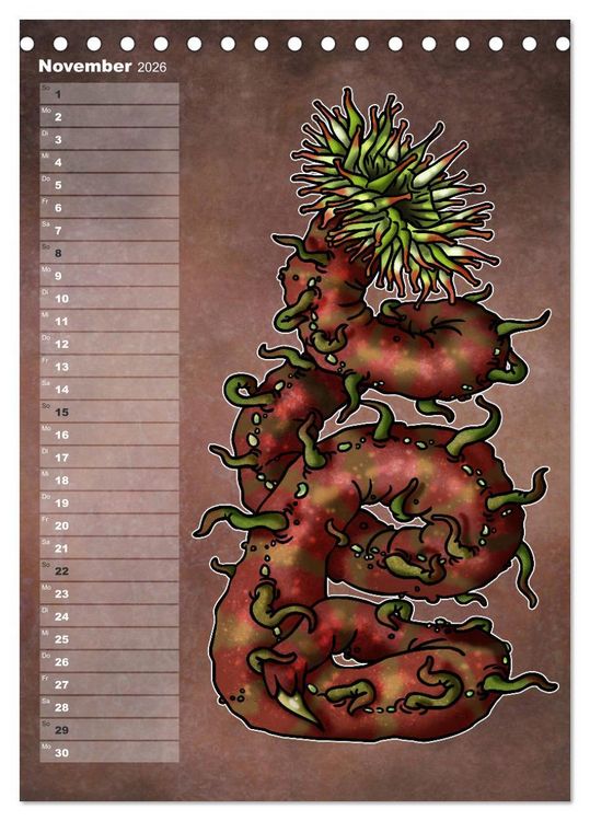 Produktbild: Bestiarium Vladi Krafft (Tischkalender 2026 DIN A5 hoch), CALVENDO Monatskalender