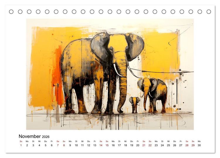 Produktbild: Bunte abstrakte Welt (Tischkalender 2026 DIN A5 quer), CALVENDO Monatskalender