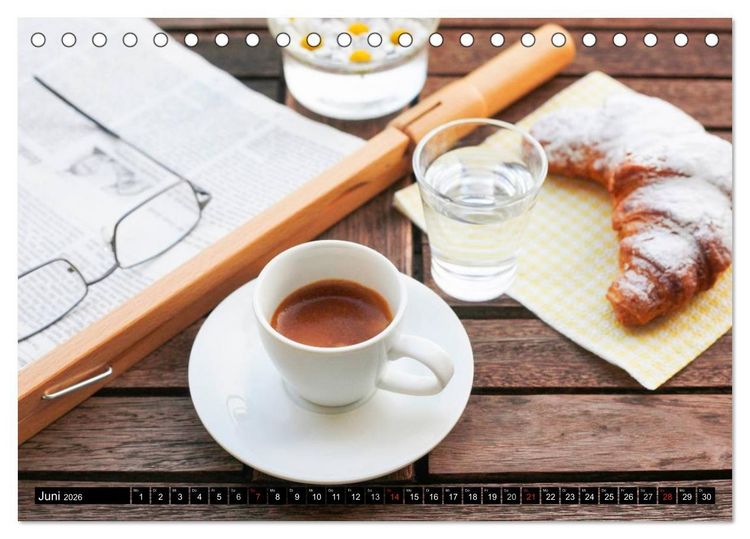 Produktbild: Feine Kaffeevariationen (Tischkalender 2026 DIN A5 quer), CALVENDO Monatskalender