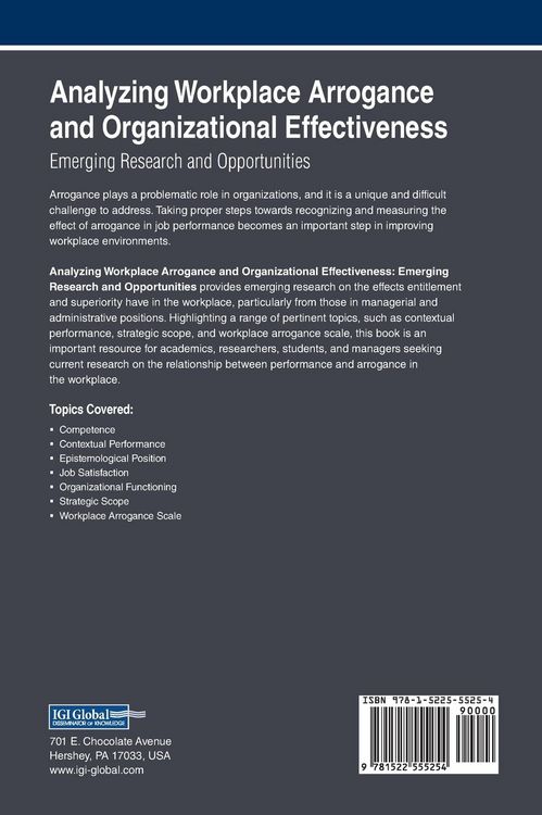 Produktbild: Analyzing Workplace Arrogance and Organizational Effectiveness