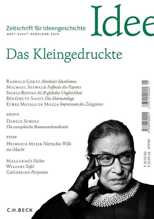 Produktbild: Zeitschrift f&uuml;r Ideengeschichte Heft XVII/1 Fr&uuml;hjahr 2023