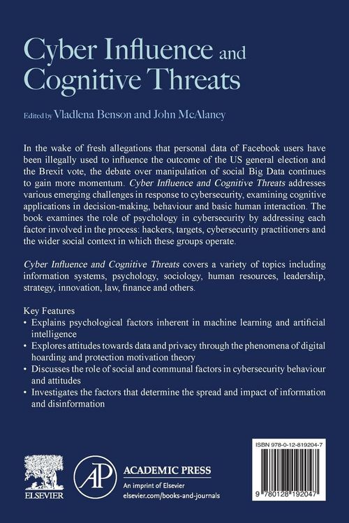 Produktbild: Cyber Influence and Cognitive Threats