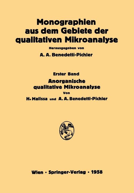 Produktbild: Anorganische Qualitative Mikroanalyse
