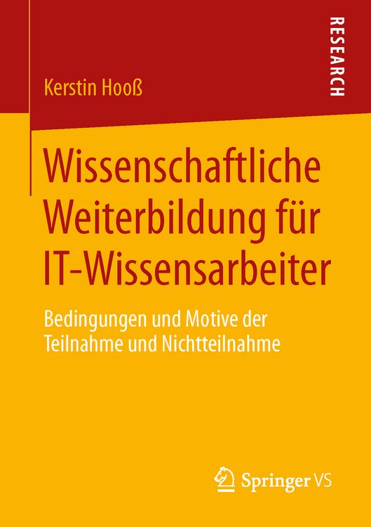 Produktbild: Wissenschaftliche Weiterbildung f&uuml;r IT-Wissensarbeiter