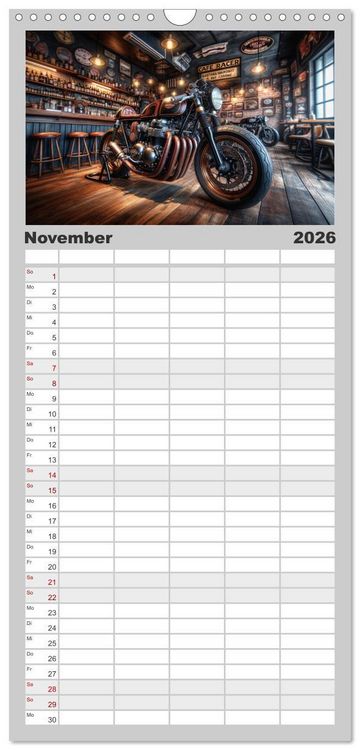 Produktbild: Familienplaner 2026 - Custom Dreams - Showbike Wonders mit 5 Spalten (Wandkalender, 21 x 45 cm) CALVENDO