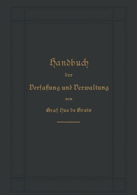 Produktbild: Handbuch der Verfassung und Verwaltung in Preu&szlig;en und dem Deutschen Reiche