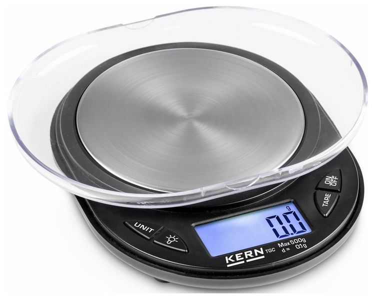 Produktbild: Kern Taschenwaage TGC 500-1 W&auml;gebereich (max.) 500 g Ablesbarkeit 0.1 g batteriebetrieben Mehrfarbig