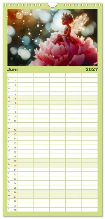Produktbild: Familienplaner 2027 - Niedliche Naturwesen mit 5 Spalten (Wandkalender, 21 x 45 cm) CALVENDO
