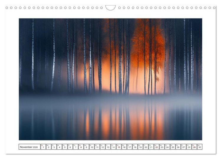 Produktbild: Birkenzauber (Wandkalender 2026 DIN A3 quer), CALVENDO Monatskalender