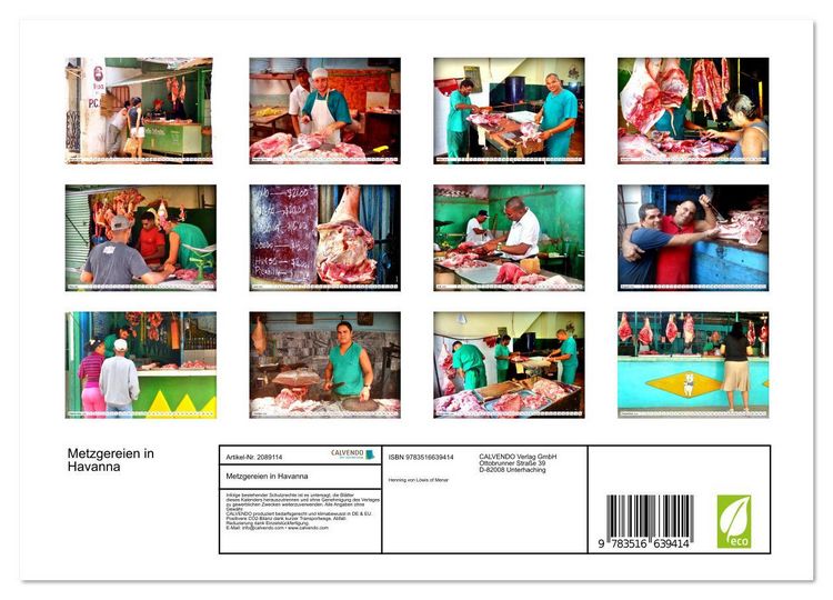 Produktbild: Metzgereien in Havanna (Wandkalender 2026 DIN A4 quer), CALVENDO Monatskalender