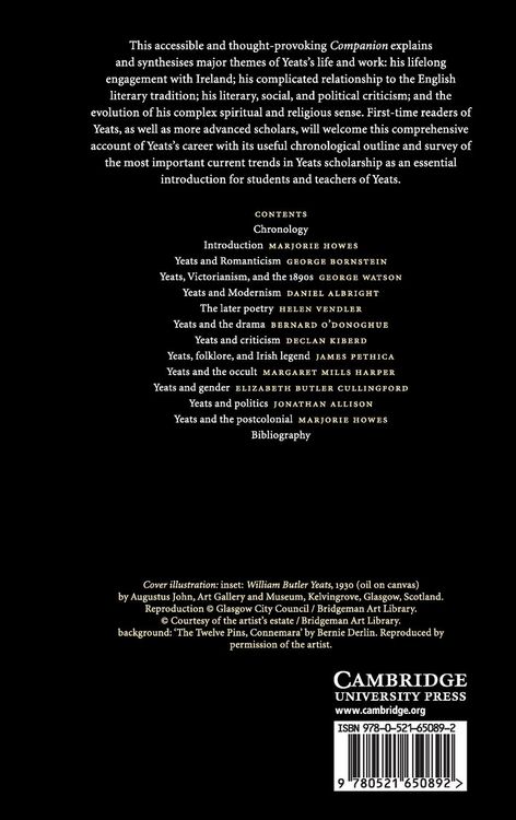 Produktbild: The Cambridge Companion to W. B. Yeats