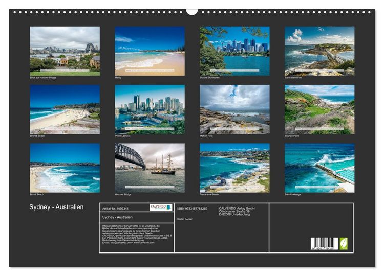 Produktbild: Sydney - Australien (Wandkalender 2026 DIN A2 quer), CALVENDO Monatskalender