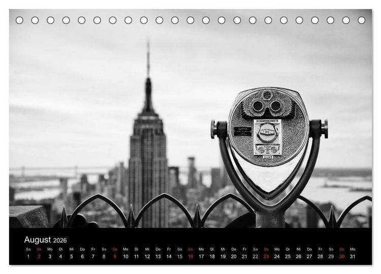 Produktbild: New York 2026 (Tischkalender 2026 DIN A5 quer), CALVENDO Monatskalender