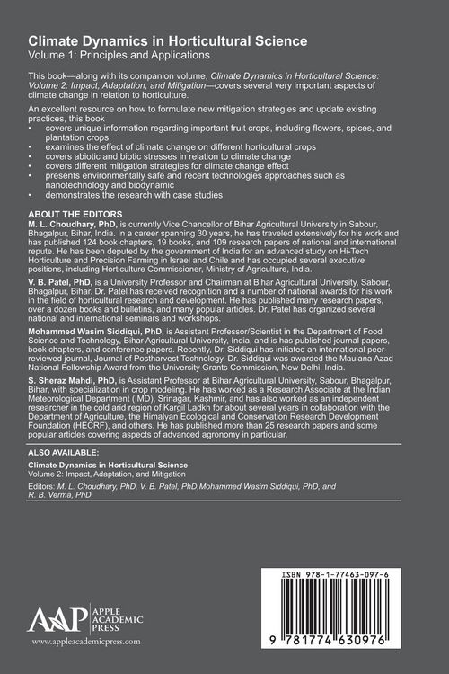 Produktbild: Climate Dynamics in Horticultural Science, Volume One
