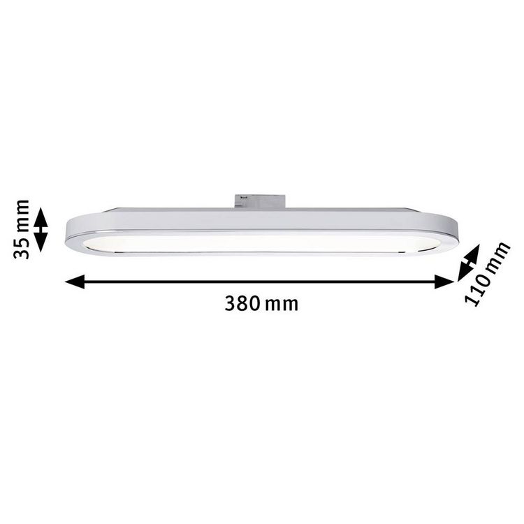 Produktbild: Paulmann Panel Loop Hochvolt-Schienensystem-Leuchte URail LED fest eingebaut 7 W LED Wei&szlig;, Chrom