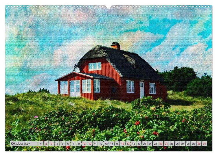 Produktbild: D&auml;nemark - Sch&ouml;nheiten J&uuml;tlands in feinen Aquarellfarben (hochwertiger Premium Wandkalender 2027 DIN A2 quer), Kunstdruck in Hochglanz