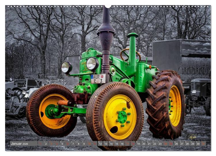 Produktbild: Traktoren - Oldtimer (hochwertiger Premium Wandkalender 2026 DIN A2 quer), Kunstdruck in Hochglanz