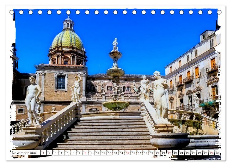 Produktbild: Palermo die marode Sch&ouml;nheit (Tischkalender 2026 DIN A5 quer), CALVENDO Monatskalender