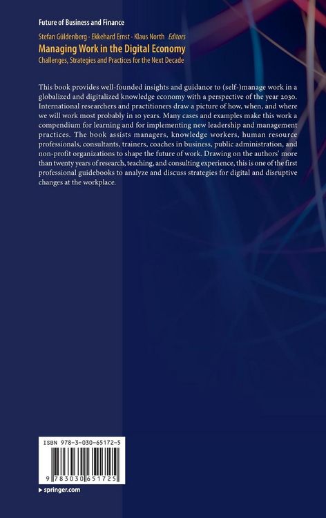 Produktbild: Managing Work in the Digital Economy