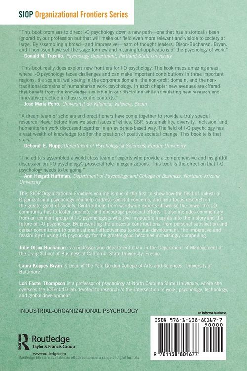 Produktbild: Using Industrial-Organizational Psychology for the Greater Good