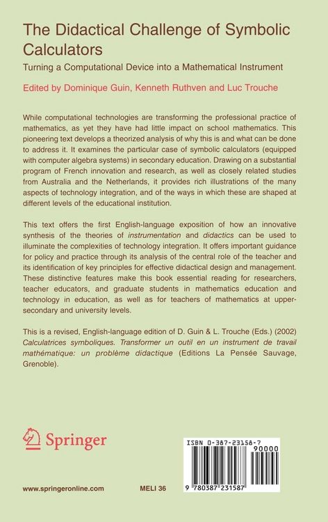 Produktbild: The Didactical Challenge of Symbolic Calculators