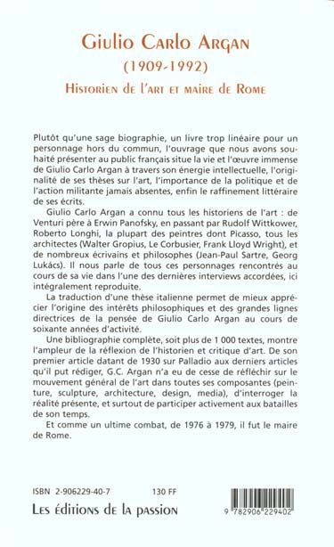 Produktbild: Giulio Carlo Argan 1909-1992