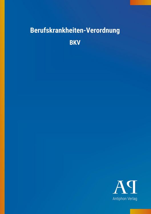Produktbild: Berufskrankheiten-Verordnung