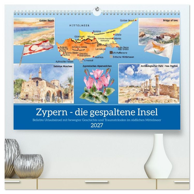 Produktbild: Zypern - die gespaltene Insel (hochwertiger Premium Wandkalender 2027 DIN A2 quer), Kunstdruck in Hochglanz