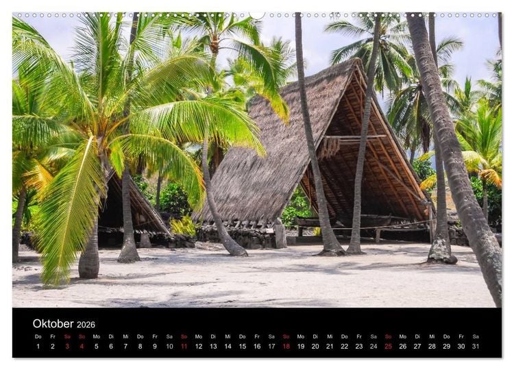Produktbild: The Unknown HAWAII (Wandkalender 2026 DIN A2 quer), CALVENDO Monatskalender