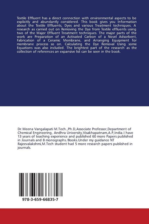 Produktbild: Basic Green dye removal from the Textile Effluent