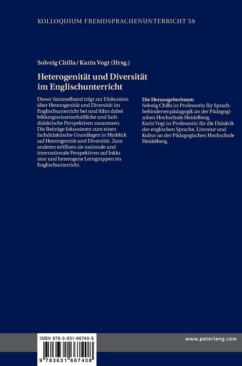 Produktbild: Heterogenit&auml;t und Diversit&auml;t im Englischunterricht