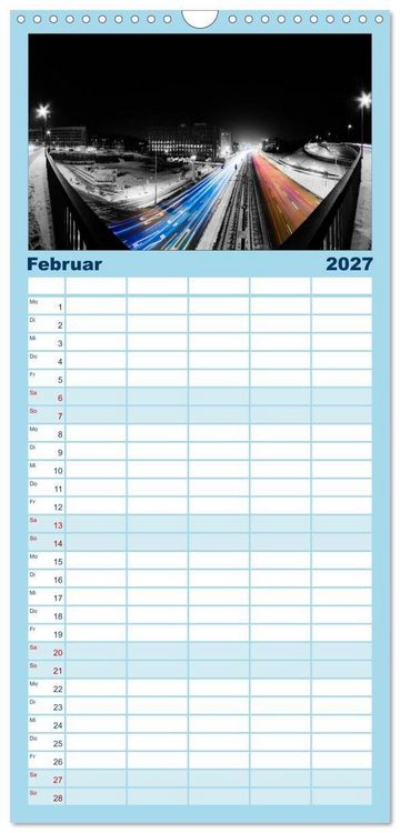 Produktbild: Familienplaner 2027 - STUTTGART 2027 auf den zweiten Blick mit 5 Spalten (Wandkalender, 21 x 45 cm) CALVENDO